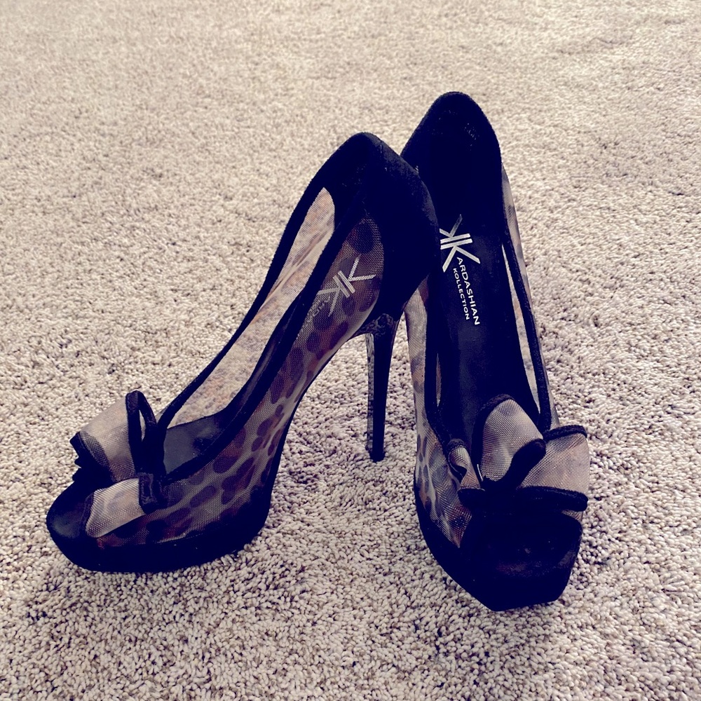 Kardashian Kollection leopard print shoes